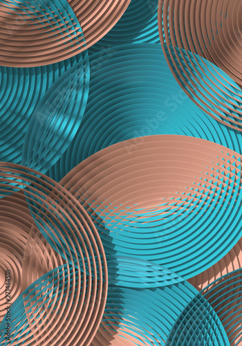 cosmetic-background-for-product-presentation-blue-and-nude-circular-geometry-with-shadow-of-leaf-3d-rendering-illustration-illustration