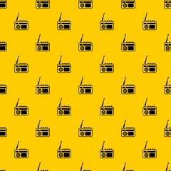 Poster - Radio pattern seamless vector repeat geometric yellow for any design