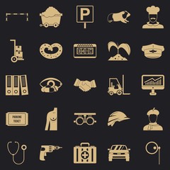 Poster - Ideal job icons set. Simple set of 25 ideal job vector icons for web for any design