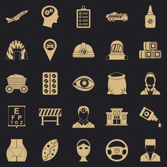 Poster - Perfect work icons set. Simple set of 25 perfect work vector icons for web for any design