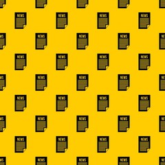 Wall Mural - News newspaper pattern seamless vector repeat geometric yellow for any design
