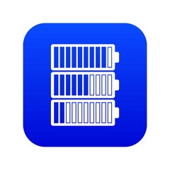 Poster - Battery indicators icon digital blue for any design isolated on white vector illustration
