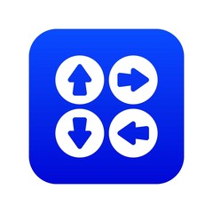 Poster - Arrow set icon digital blue for any design isolated on white vector illustration
