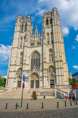 Wall Mural - Cathedral of Saint Michael and Gudula in Brussels, Belgium