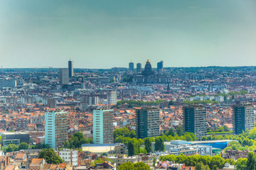 Wall Mural - Panorama of Brussels from Koekelberg basilica in Belgium