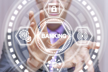 Poster - Banking Mobile Online App Pay Invest concept. Security and safety internet bank.