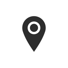 Aufkleber - Pin flat point logo vector illustration. Gps pointer mark. Location map icon on white background