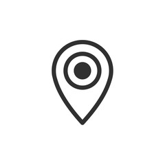 Aufkleber - Thin line google map. Pin point logo vector illustration. Gps pointer mark. Location icon on white background