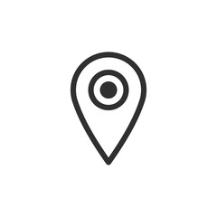 Poster - Thin line google map. Pin point logo vector illustration. Gps pointer mark. Location icon on white background