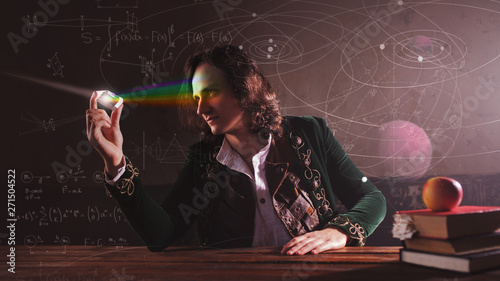 Fotografía History of science, concept. Isaac Newton and physics.