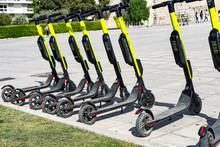 Few Electric Scooters Parked