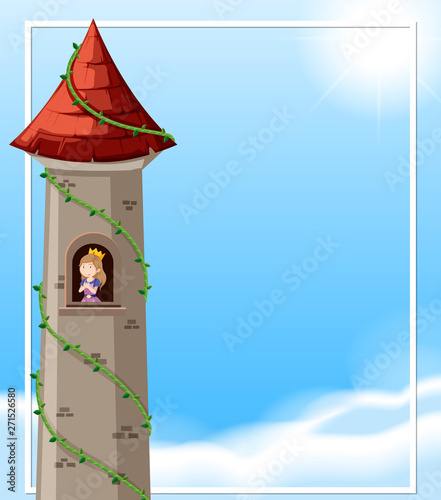 Princess in tower scene
