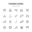 Fishing line icons.