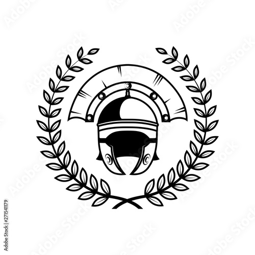 Cuadros en Lienzo roman centurion helmet vector illustration