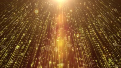 Wall Mural - beautiful golden curtain abstract background with particle rain