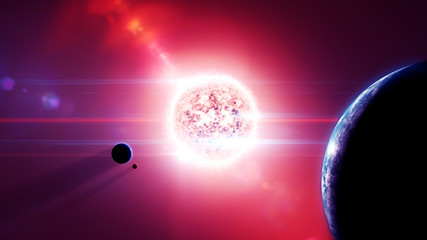 Wall Mural - Sun solar system 