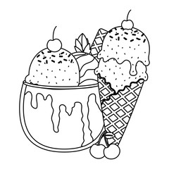 Poster - Summer and delicious ice cream design