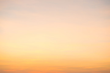 Wall Mural - beautiful cloudscape with orange sky and fluffy clouds at sunset
