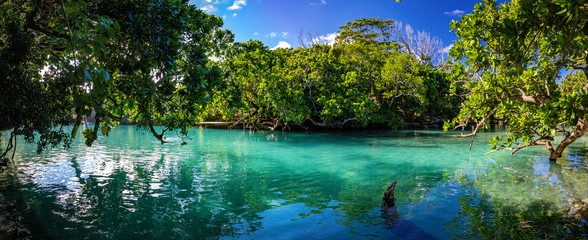 the blue lagoon, port vila, efate, vanuatu
