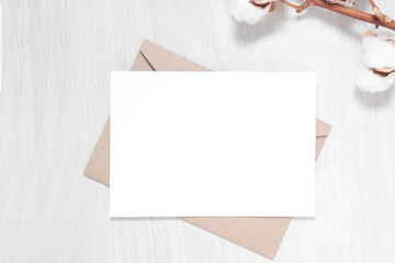 Wedding Invitation Mockup - Card and Envelope - Blank Party Invitation Card