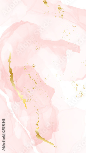 Fotografía Alcohol ink wedding invitation template