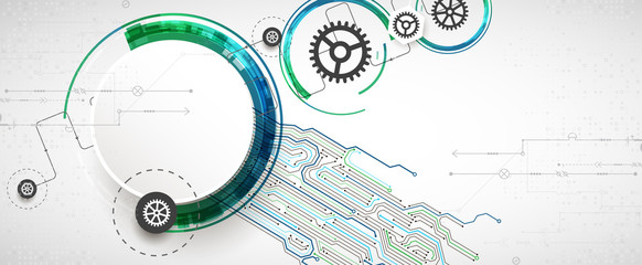 Vector illustration, Hi-tech digital technology and engineering theme