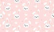 Bunny cartoon print for kids seamless texture