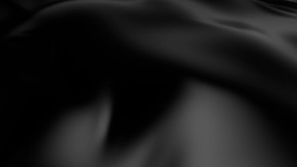 Poster - 3d render smooth background with cloth deformation and folding. Elegant beautiful simple surface. Loopable animation.