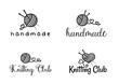 Beautiful Handamade logo set vector