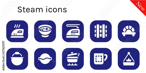 steam icon set buy this stock illustration and explore similar illustrations at adobe stock adobe stock adobe stock