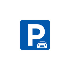 Leinwandbilder - parking sign icon vector isolated illustration. flat icon parking symbol logo design inspiration
