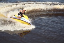 Senior Man On Jet Ski Free Stock Photo - Public Domain Pictures
