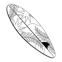 Sticker - Isolated summer surfboard design vector illustration