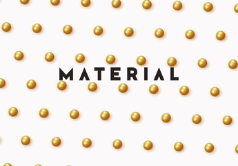 Poster - golden realistic ball spheres, abstract background with 3d elements. pattern circular geometric obje
