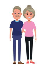 Poster - elderly couple avatar cartoon character