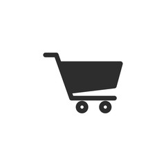 Aufkleber - Shopping Cart icon vector logo design template. Flat icon shopping cart symbol illustration