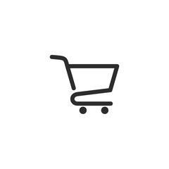 Aufkleber - Shopping Cart icon vector logo design template. Flat icon shopping cart symbol illustration