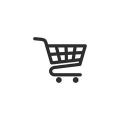 Poster - Shopping Cart icon vector logo design template. Flat icon shopping cart symbol illustration