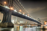Fototapeta  - Manhattan Bridge at night.