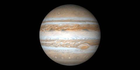 Wall Mural - jupiter gas planet black background