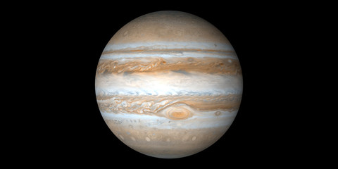 Wall Mural - jupiter gas planet black background