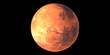Mars planet red black background