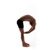 © protivnica - Yoga alphabet. The letter P formed by gymnast body