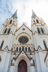 Canvas Print - The Old Saint Johns Church in Savannah, Georgia