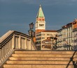 Italy beauty, canal stairs close to San Marco square, Venezia, Venice