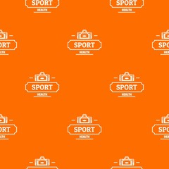 Sticker - Sport bags pattern vector orange for any web design best