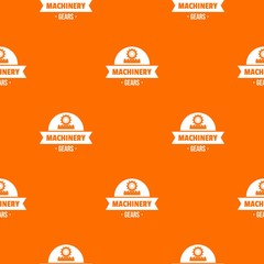 Poster - Technical machinery pattern vector orange for any web design best