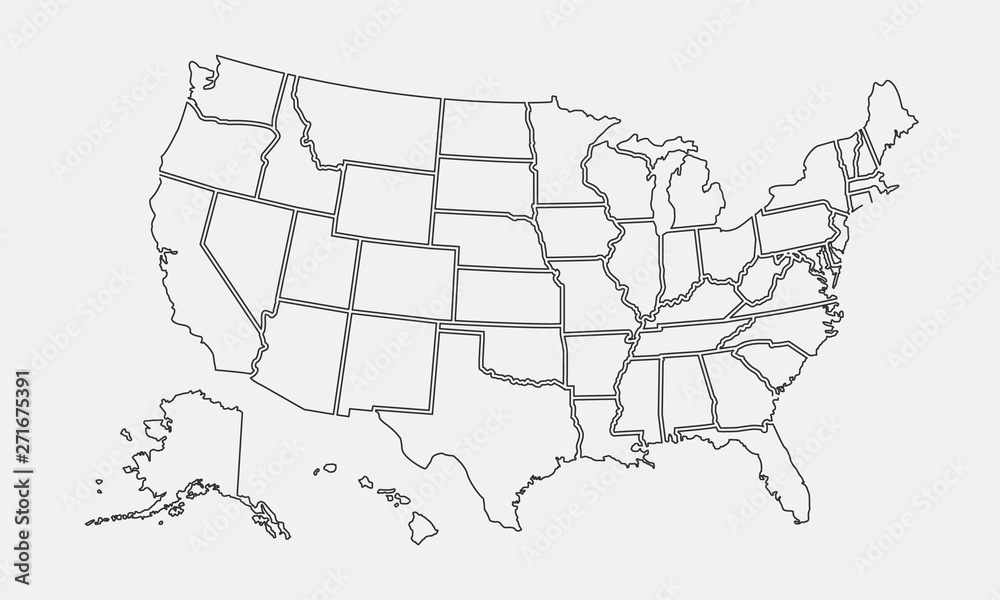 USA map outline. United States vector blank map. US line map template Stock Vector | Adobe Stock usa-map-outline-united-states-vector-blank-map-us-line-map-template-stock-vector-adobe-stock