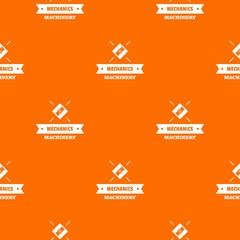 Poster - Work machinery pattern vector orange for any web design best