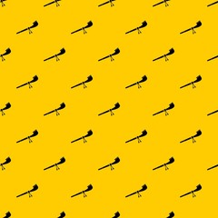 Poster - Retro smoking pipe pattern seamless vector repeat geometric yellow for any design